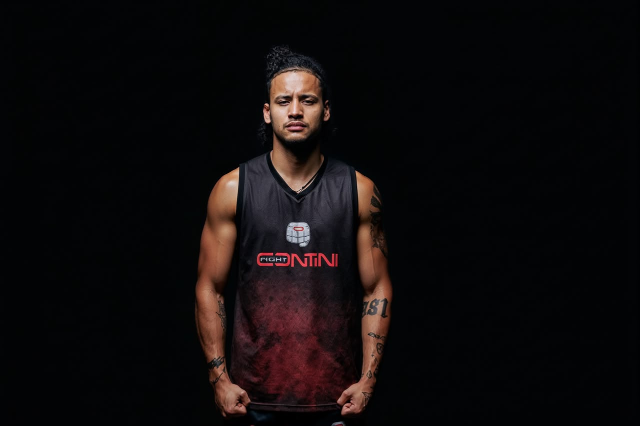 Atleta com o uniforme da Contini Fight